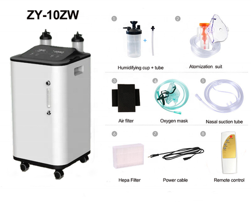 Máquina médica del concentrador del oxígeno del 96% PSA 10L 10 litros