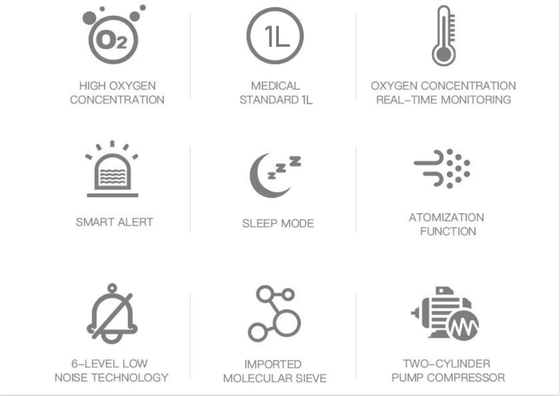 Concentrador médico 220V del generador O2 del oxígeno puro